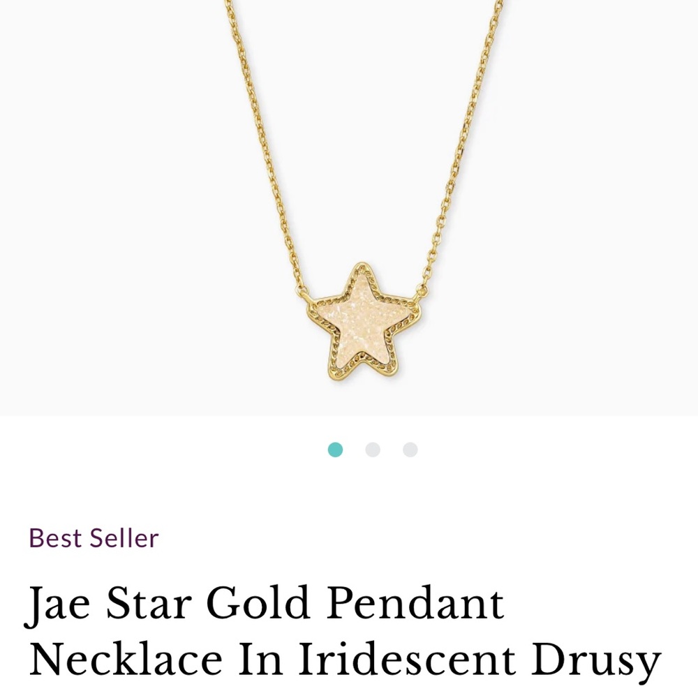 Kendra Scott Jae Gold and Druzy Star Necklace